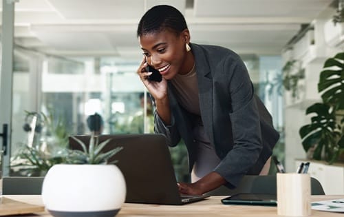 Business woman successfully implments her new HR solutions from Tricast HR Solutions